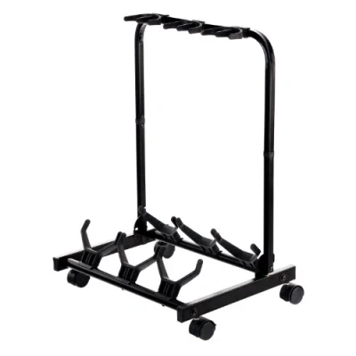 Image de Rocktile Multistand Stand de 3 guitares avec roulettes pour E/A