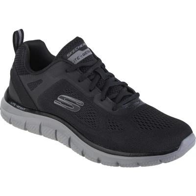 Afbeelding van Skechers Sport Track Sneakers laag black/charcoal, Heren, Maat: 47.5, Black/charcoal Textiel/ synthetisch