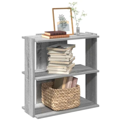 Afbeelding van vidaXL Boekenkast 3 laags 60x30x60 cm bewerkt hout grijs sonoma eiken
