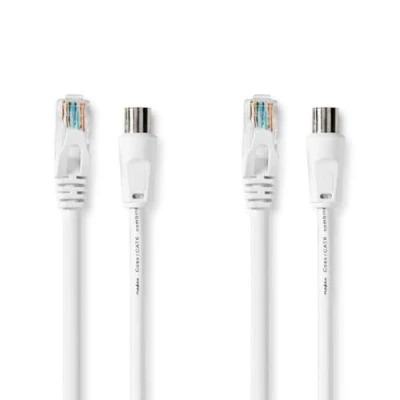 Afbeelding van Nedis Csgl4500Wt15 Coax En Cat6 Combikabel Iec (Coax) Male / Rj45 Female Mal