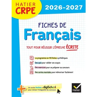 Image de Hatier CRPE Fiches de Français Epreuve écrite 2024/2025