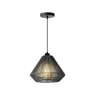 Afbeelding van LABEL51 Hanglamp Ibiza Diamond 1 Lichts 25x25x150cm Zwart