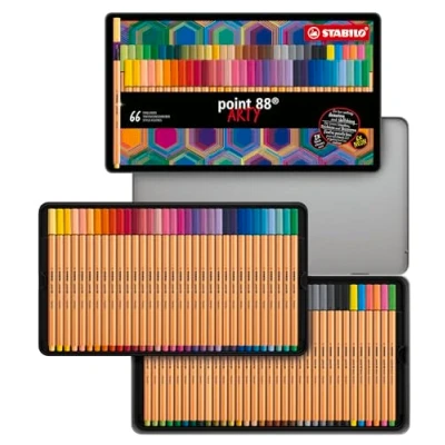 Afbeelding van Fineliner STABILO point 88/66 Arty fijn assorti blik à 66 stuks