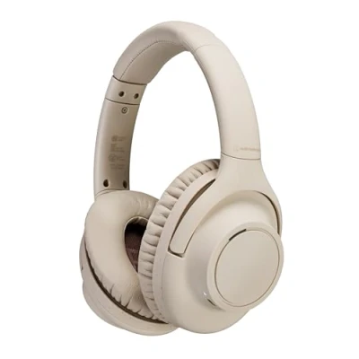 Afbeelding van Audio Technica ATH S300BG Headset Bedraad en draadloos Hoofdband Traveling/Gaming/Sports USB Type C Bluetooth Beige