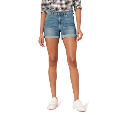 Image de Amazon Essentials Short en jean pour femme, 10,2 cm, délavé moyen, taille 48