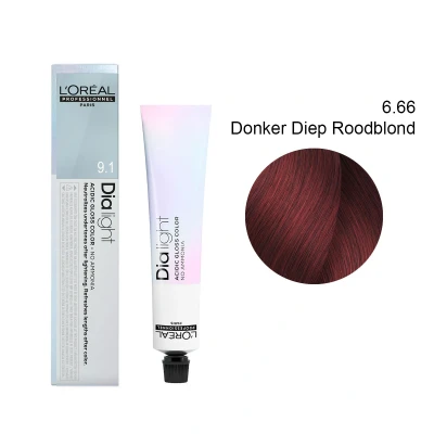 Afbeelding van L&#039;Oréal Professionnel Dia Light 6.66 Donker Diep Roodblond