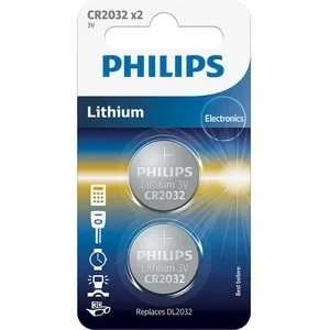 Afbeelding van Philips CR2032P2/01B Minicells niet oplaadbare batterijen lithiumknoopcel CR2032 3 V