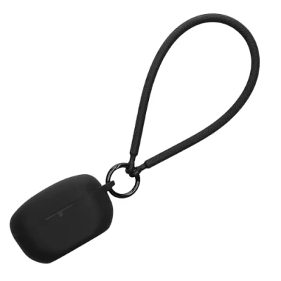 Afbeelding van kwmobile oordopjes case geschikt voor Sony WF 1000XM5 hoesje Oortjes cover met handstrap in ear koptelefoon hoes Silicone zwart