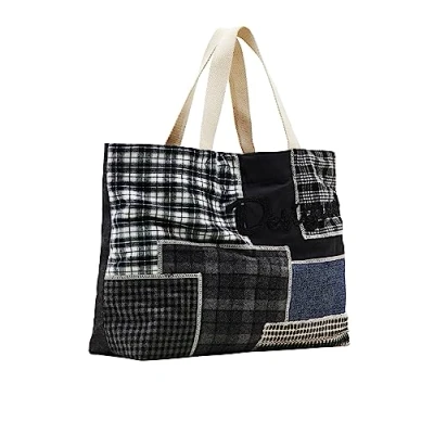 Afbeelding van Desigual XL Patchwork Shopper, Dames, Maat: One Size, Black