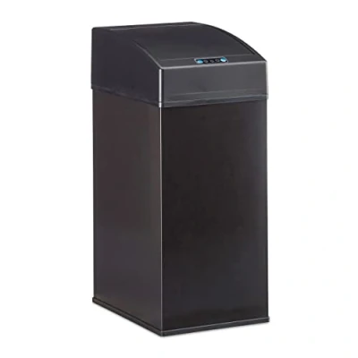 Afbeelding van Relaxdays sensor prullenbak 7 liter binnenemmer met hengsel staal automatische deksel zwart