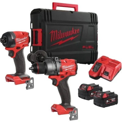 Afbeelding van Milwaukee M18 FUEL Power Pack (M18FPD3, M18FID3, 2 x M18B5, M12 18FC, HD Box)