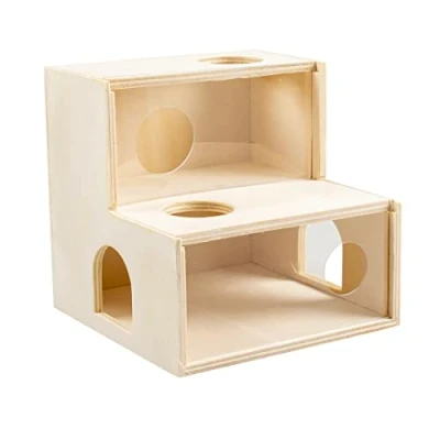 Afbeelding van Duvoplus Hok Knaagdier Houten Klimhuis 15x15x15cm Bruin 1st
