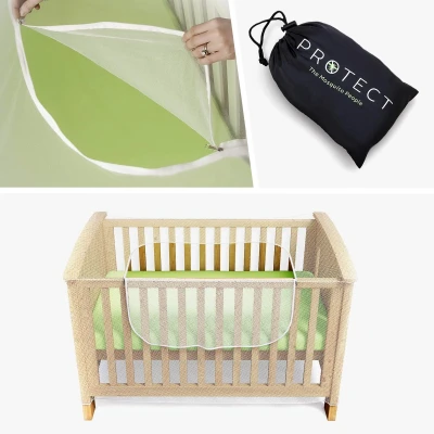 Afbeelding van Luigi&#039;s Klamboe voor Wiegjes wiegjes. Insectenwerend muskietennet met rits, snelle en gemakkelijke toegang tot je baby.