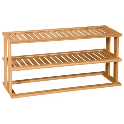 Afbeelding van Kesper Keuken aanrecht etagere 1 niveau hout/metaal opzet rekje/organizer 55 x 15 13 cm verhoger