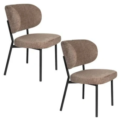 Afbeelding van Feliz Lifestyle Sanne Eetkamerstoelen Oranje Grijs Set van 2