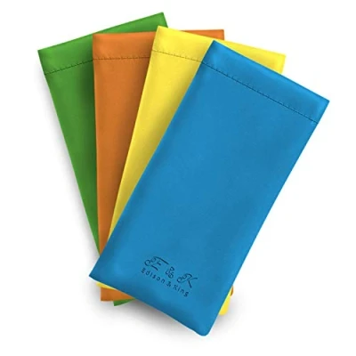 Afbeelding van Brillenetui, 4 stuks, kunstleer, Zonneschijn