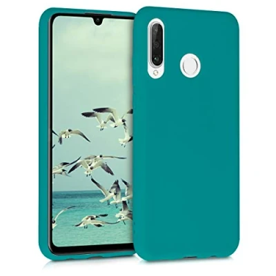 Afbeelding van kwmobile telefoonhoesje geschikt voor Huawei P30 Lite Hoesje smartphone Back cover in mat petrol