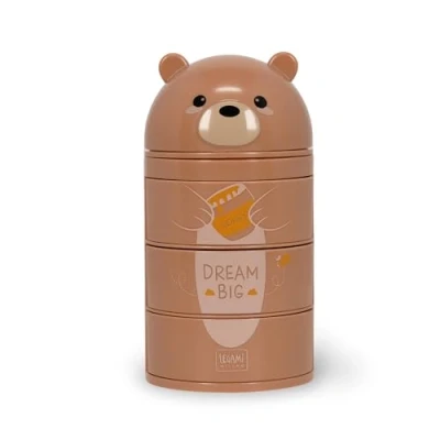 Afbeelding van Legami bureau organizer, organizer met 3 laden zijopening, bovenste vak ritssluiting, teddybeer thema