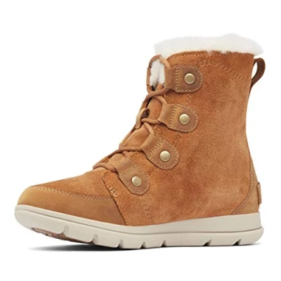 Afbeelding van Sorel Explorer Joan Waterproof Winterlaarzen voor dames, waterdicht, Bruin (Camel Brown x Ancient Fossil), 37,5 EU,