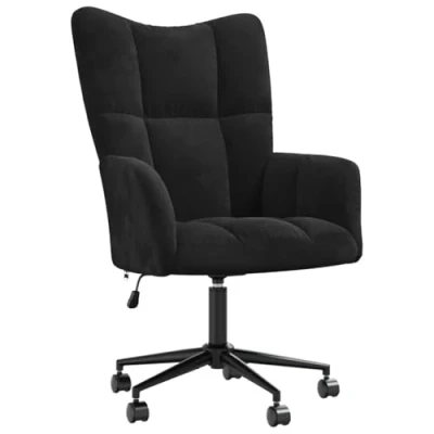 Image de vidaXL Chaise de relaxation Noir Velours328178