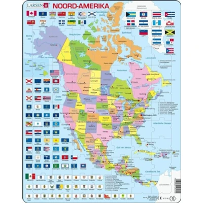 Image de Larsen carte maxi puzzle : Noord Amerika70 pièces