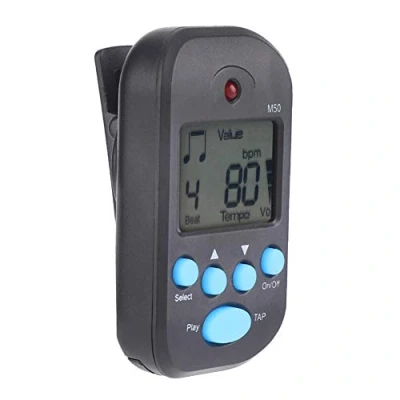 Afbeelding van RiToEasysports Digitale Metronoom, Mini LCD M50 Elektronische Metronoom Beat Tempo Gitaar Accessoire Draagbaar Universeel