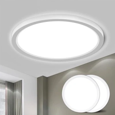Afbeelding van LQWELL® Led plafondlamp, 1,6 cm, ultradun, rond, plat, IP44, waterdicht, badkamerlamp, 18 W, 6500 K, 1700 lm, modern, voor woonkamer, slaapkamer, keuken, balkon, kelder, kantoor, 220 x 16 mm