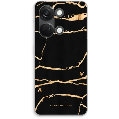 Afbeelding van Case Company® hoesje geschikt voor OnePlus Nord 3 Gouden marmer Soft Cover Telefoonhoesje Bescherming aan alle Kanten en Schermrand