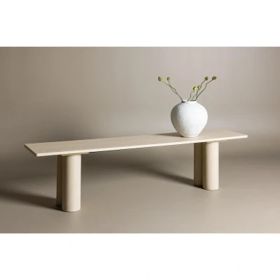 Afbeelding van Rova eetkamerbank 180 cm whitewash