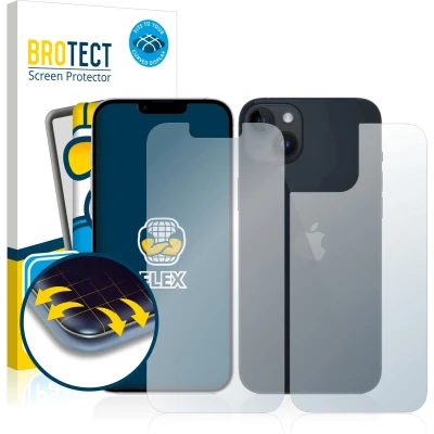 Afbeelding van BROTECT Screenprotector voor Apple iPhone 14 (Voor+Achter) Folie Beschermfolie transparant volledig dekking (2 Stuks)