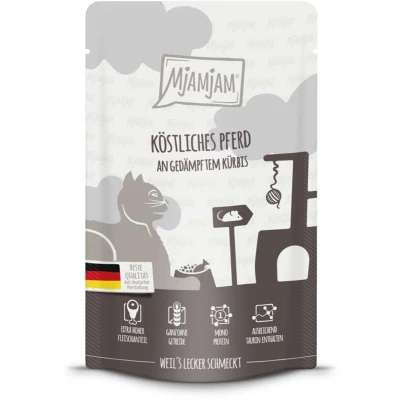 Afbeelding van 24x125g MjAMjAM Quetschie Paard nat kattenvoer