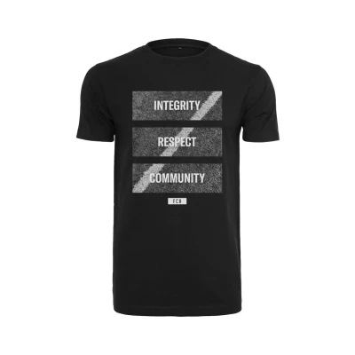 Afbeelding van Merchcode Integrity Respect Community TEE Tshirt print, Heren, Maat: Small, Black