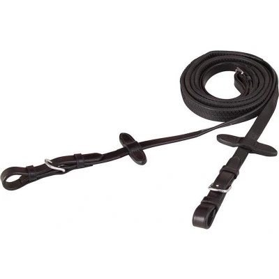 Afbeelding van BR Teugel Eventa Pro Grip 16mm Ronde Gesp Zwart/Zilver Full