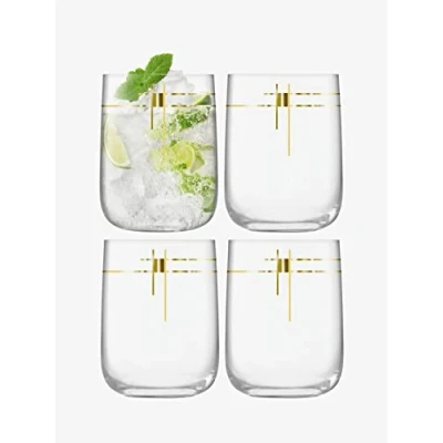 Afbeelding van L.S.A. Century Glas 625 ml Set van 4 Stuks Gold / Glass