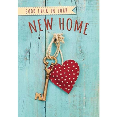 Afbeelding van Piccadilly Greetings Group Ltd greetingsgroupltd Traditioneel gebruikte kaart New Home 17,8 x 12,7 cm, blauw rood