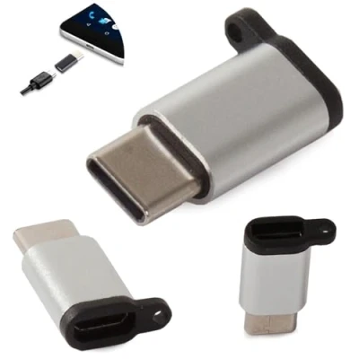Afbeelding van PARENCE. Micro USB (vrouwelijk) naar C (mannelijk) adapter Universele compatibiliteit, compact, gebruiksvriendelijk willekeurige kleurkeuze