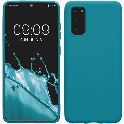Afbeelding van kwmobile telefoonhoesje geschikt voor Samsung Galaxy S20 Hoesje smartphone Back cover in mat petrol