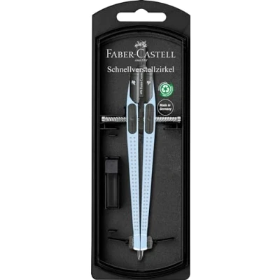 Afbeelding van Faber Castell 574474 Grip Sky Blue snelverstelpasser met reserveonderdelen en vullingen