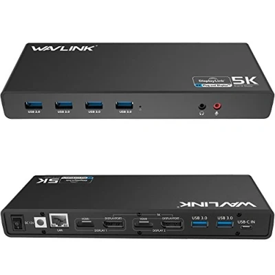 Afbeelding van Wavlink USB C Universal Docking Station met Dual 4K Display voor laptop of MacBook