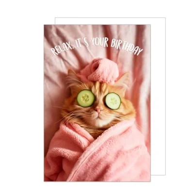 Afbeelding van Edition Seidel Carte de vœux d&#039;anniversaire XXL avec enveloppe format A4 Happy Birthday Pour elle, femme, homme, petite amie, chat Amusante (A4 G3562)