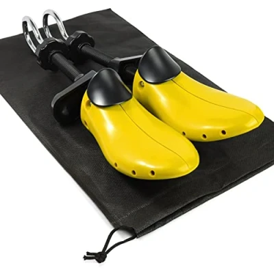 Afbeelding van igadgitz home Schoenspanner, schoenverbreder, schoenvergroter, met uiendikte, neef en tas trekkoord, Geel Zwart