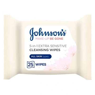 Afbeelding van Johnson&#039;s Baby Face Care Extra Sensitive Cleansing Wipes Čisticí ubrousky