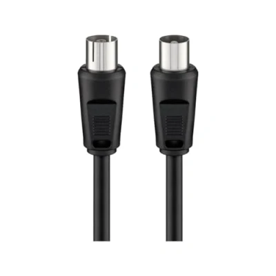 Afbeelding van Goobay IEC (m) (v) coaxkabel / recht zwart 5 meter