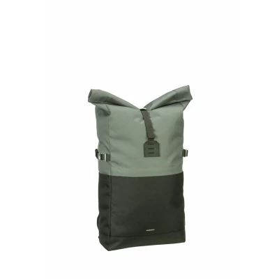 Afbeelding van Sandqvist Icon Rolltop Backpack M multi dark with black leather