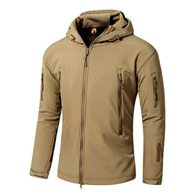 Afbeelding van Bebling Militaire softshelljas met capuchon voor heren, Donkere Khaki