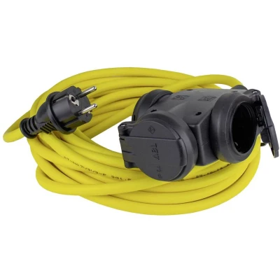 Afbeelding van AS Schwabe 61457 Stroom Verlengkabel 16 A Geel 1.5 m AT N07V3V3 F 3G 1,5 mm²
