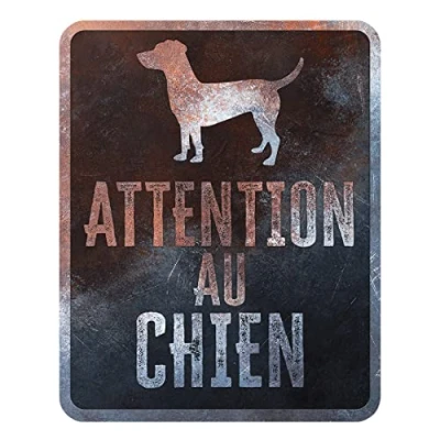 Afbeelding van D&amp;d Home Waakbord Hond Waarschuwingsbord Stafford Frans 25x20x0,3cm Meerkleurig 1st