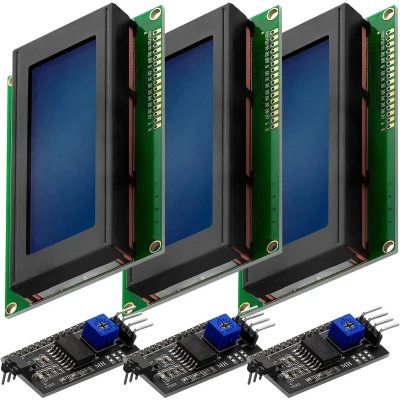 Afbeelding van AZDelivery 3 x HD44780 2004 LCD Display Bundel 4x20 tekens met I2C interface compatibel Arduino Inclusief E Book!