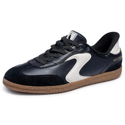 Afbeelding van Skechers Sneakers laag, Dames, Maat: 37, Zwart Hoogwaardig imitatieleer