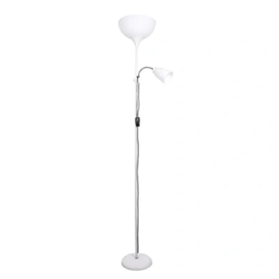 Afbeelding van BEL AIR HOME Vloerlamp Varese 2xE27 178cm Ideaal voor woonkamers en studio&#039;s Modern functioneel design Verstelbare leeslamp (wit)